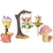 Miniature Fairy Garden Set, Resin Figurines for Lawn, Yard, and Home Decor (4 Pieces)